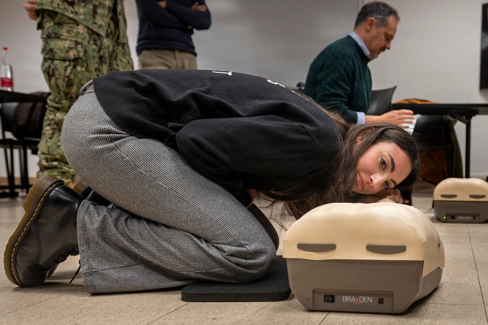 NAVFAC EURAFCENT Participates in CPR Training