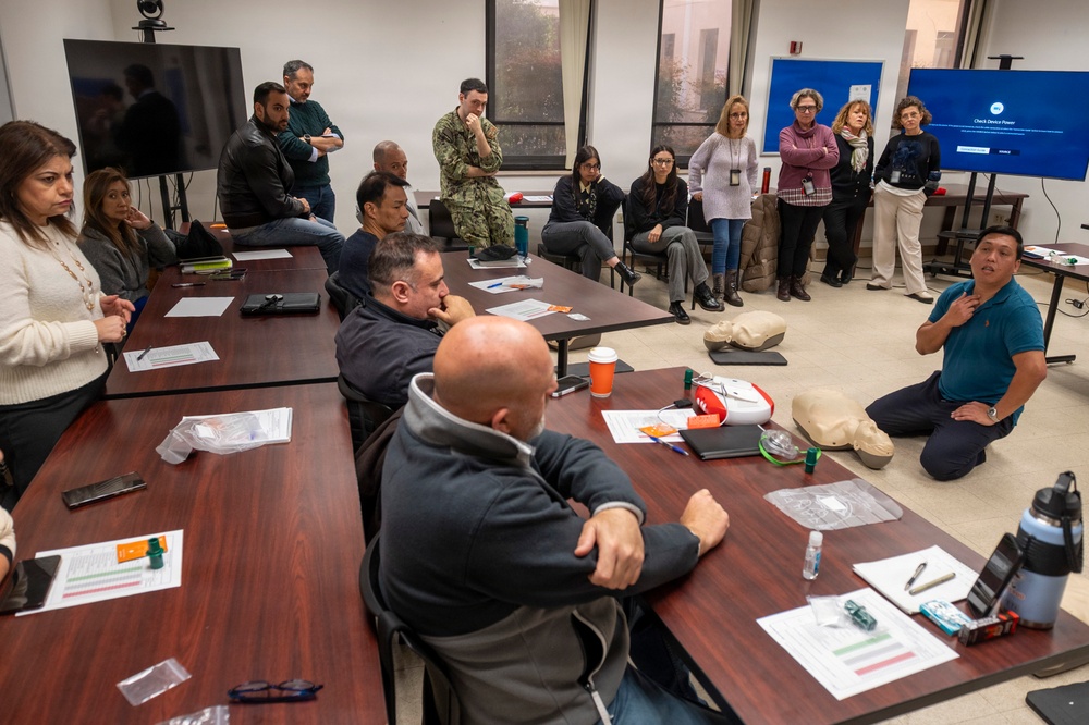 NAVFAC EURAFCENT Participates in CPR Training