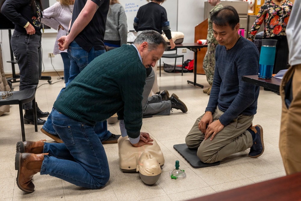 NAVFAC EURAFCENT Participates in CPR Training