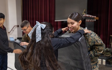 Marines Volunteer During Elementary Career Day