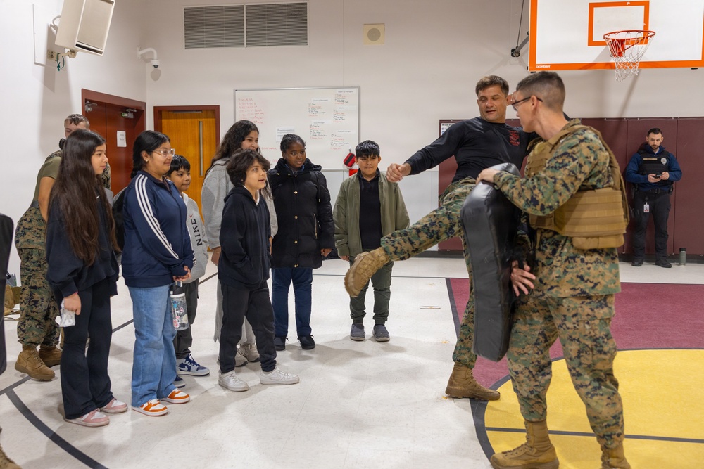 Marines Volunteer During Elementary Career Day