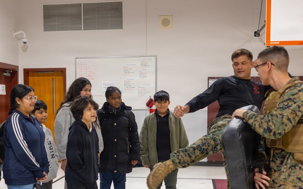 Marines Volunteer During Elementary Career Day