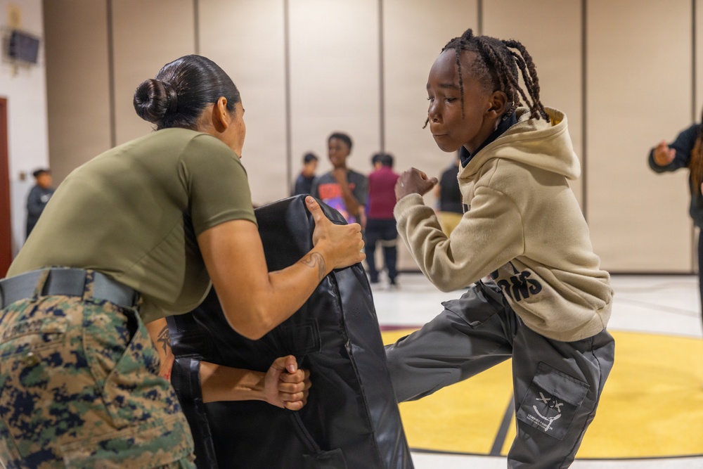 Marines Volunteer During Elementary Career Day
