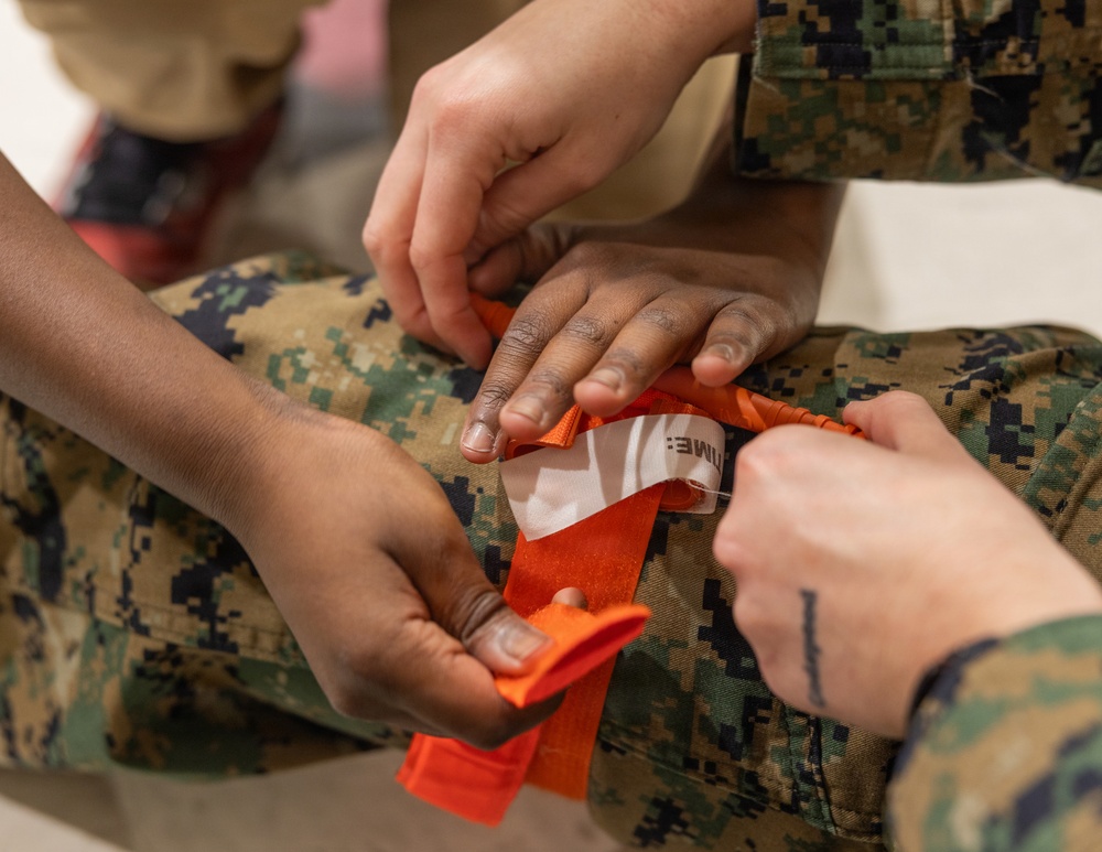 Marines Volunteer During Elementary Career Day
