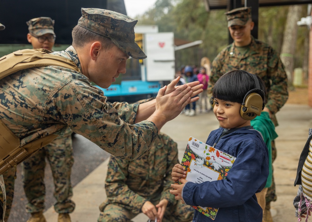 Marines Volunteer During Elementary Career Day