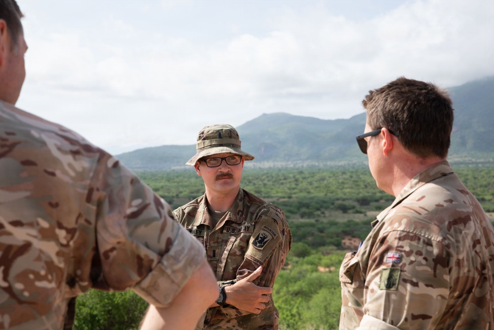 Multinational forces coordinate close air support during Justified Accord 2026 Top Gun competition