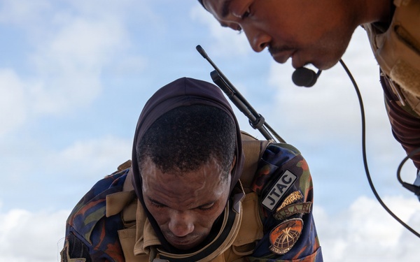 Multinational forces coordinate close air support during Justified Accord 2026 Top Gun competition