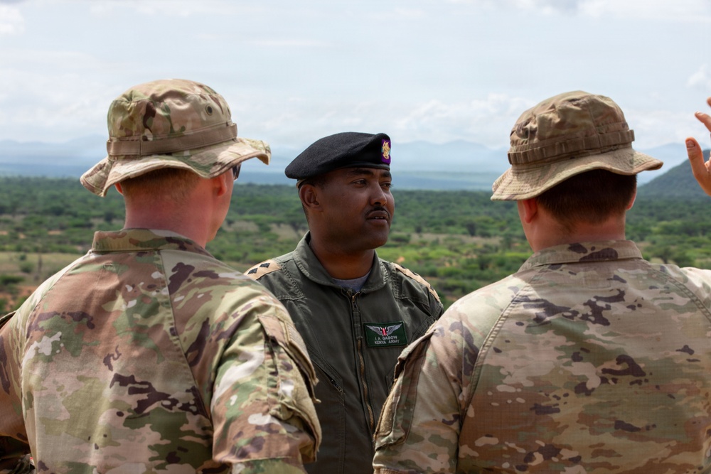 Multinational forces coordinate close air support during Justified Accord 2026 Top Gun competition