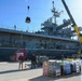 USS Mount Whitney stores replenishment on NAVSTA Rota