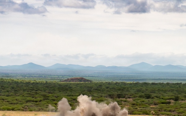 Kenya Army MD 530F supports multinational combined arms live-fire during Justified Accord 2026