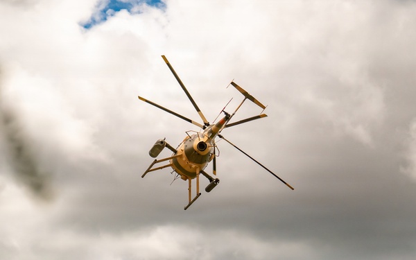 Kenya Army MD 530F supports multinational combined arms live-fire during Justified Accord 2026