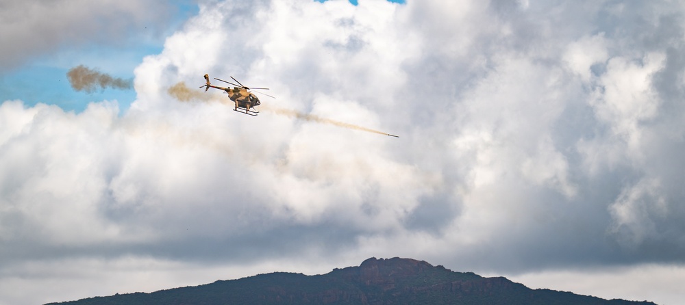 Kenya Army MD 530F supports multinational combined arms live-fire during Justified Accord 2026