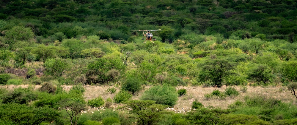 Kenya Army MD 530F supports multinational combined arms live-fire during Justified Accord 2026