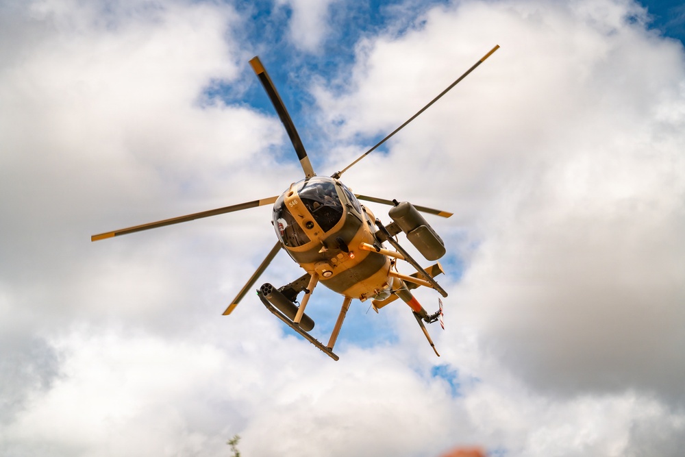 Kenya Army MD 530F supports multinational combined arms live-fire during Justified Accord 2026