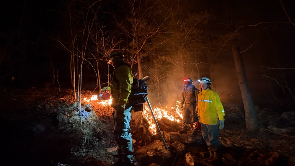 OKGuard conducts wildland firefighting operations in SE Oklahoma