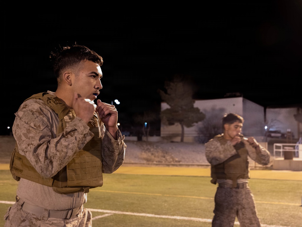 U.S. Marines with 1st CEB conduct Marine Corps Martial Arts Program