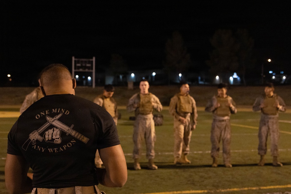 U.S. Marines with 1st CEB conduct Marine Corps Martial Arts Program