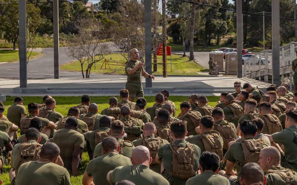 Fast Tracks, Big Blast: Marines with 7th Engineer Support Battalion and 1st Combat Engineer Battalion Participate in a Motivational Run and Competition PT