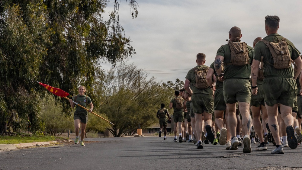 Fast Tracks, Big Blast: Marines with 7th Engineer Support Battalion and 1st Combat Engineer Battalion Participate in a Motivational Run and Competition PT