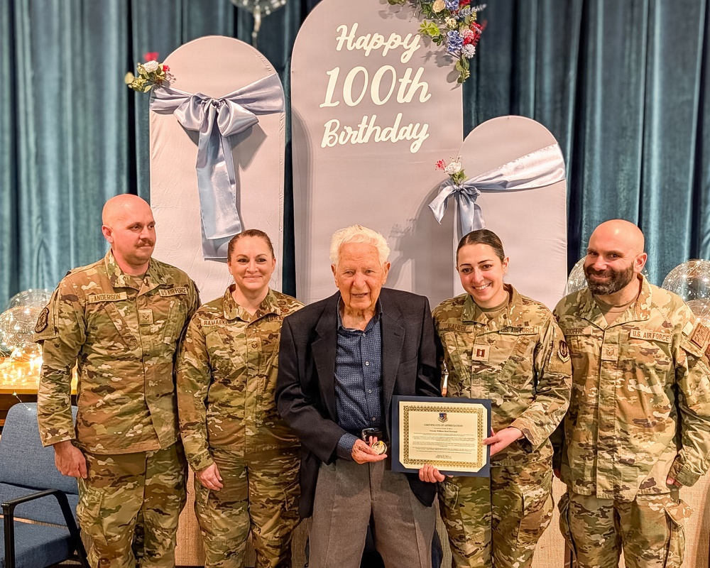 Volunteer-driven tribute honors World War II Army Air Corps veteran on 100th birthday