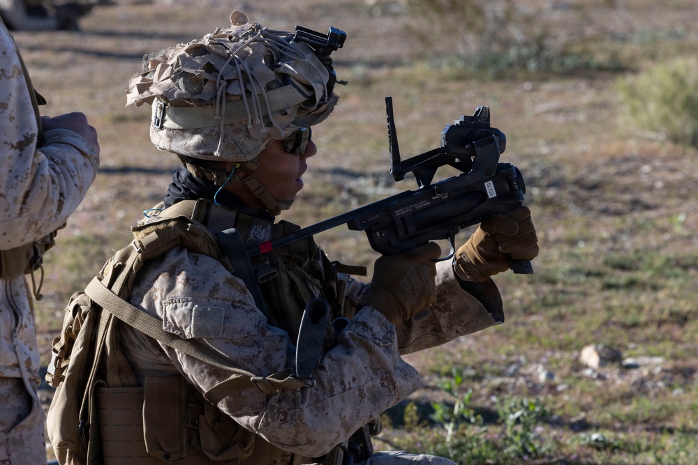 U.S. Marines with 3rd LAR integrate MMSP into live-fre exercise during NTC 26-05