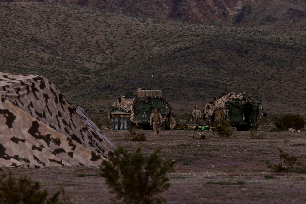 U.S. Marines with 3rd LAR employ Tactical Resupply UAS during NTC 26-05