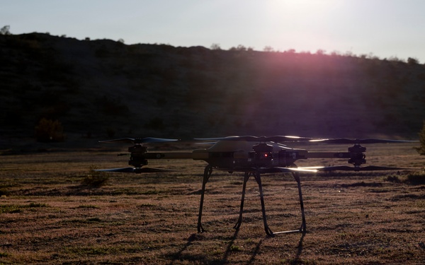 U.S. Marines with 3rd LAR employ Tactical Resupply UAS during NTC 26-05