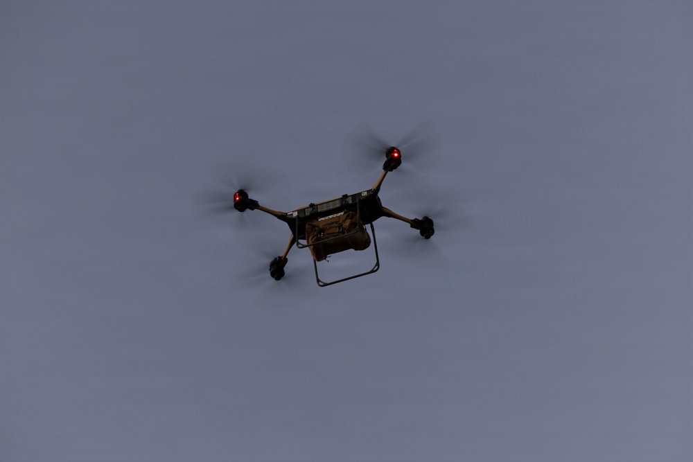 U.S. Marines with 3rd LAR employ Tactical Resupply UAS during NTC 26-05