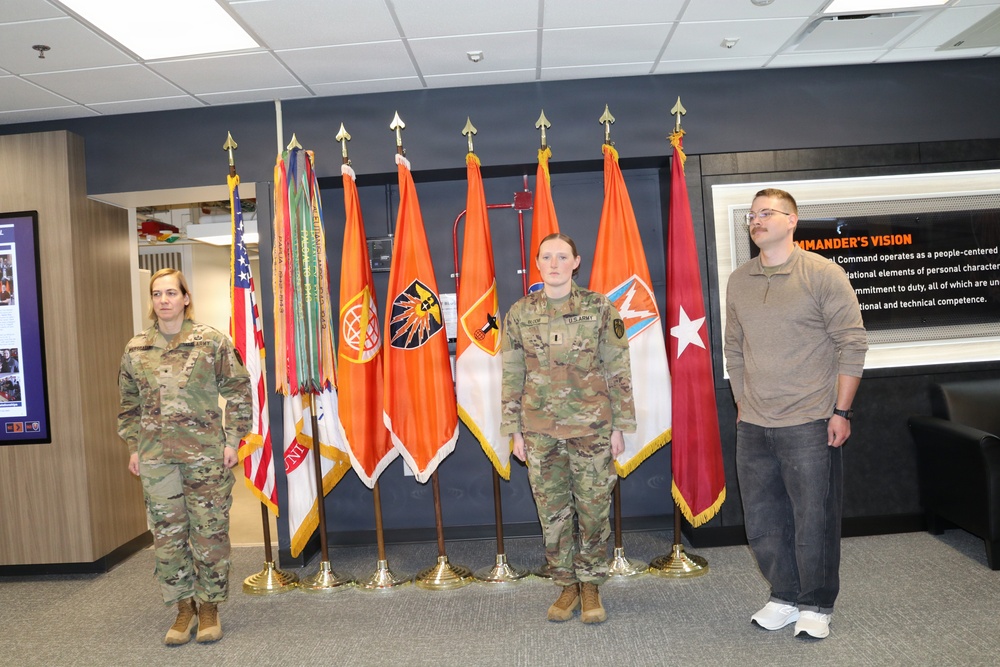 First Lieutenant Abigail bloom is promoted to Captain