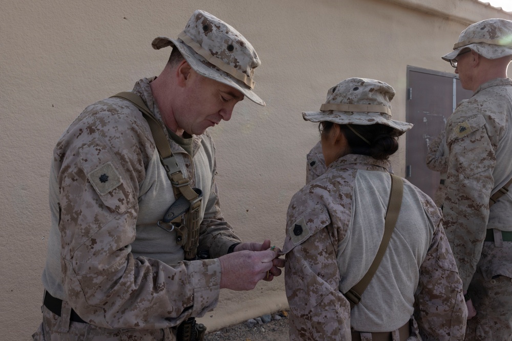 U.S. Marines with 3rd LAR meritoriously promote to corporal during NTC 26-05