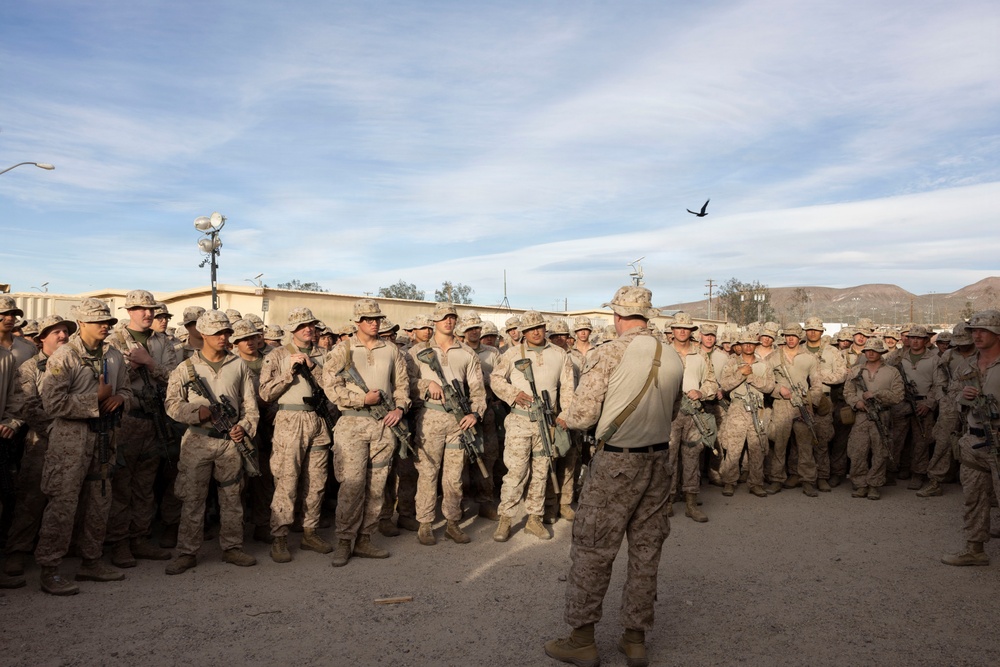 U.S. Marines with 3rd LAR meritoriously promote to corporal during NTC 26-05