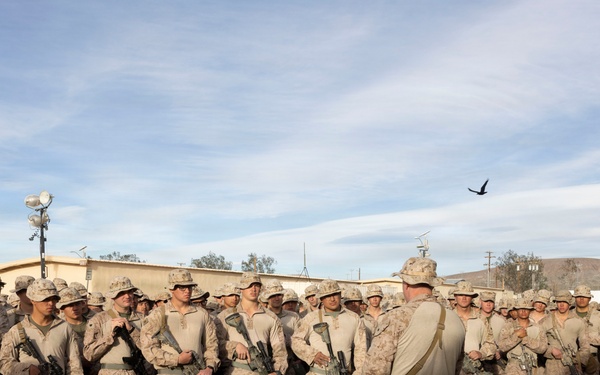 U.S. Marines with 3rd LAR meritoriously promote to corporal during NTC 26-05