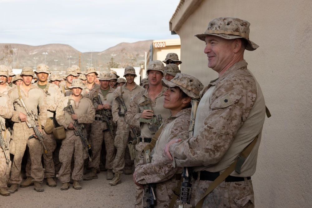 U.S. Marines with 3rd LAR meritoriously promote to corporal during NTC 26-05