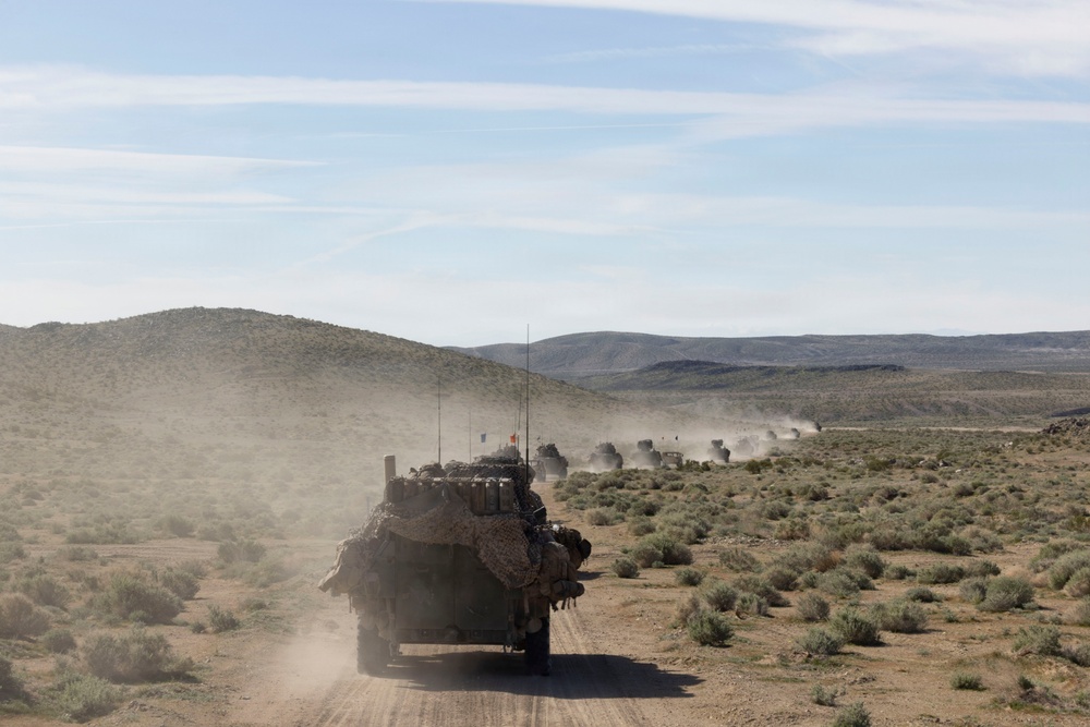 U.S. Marines with 3rd LAR conduct low-light live-fire exercise during NTC 26-05