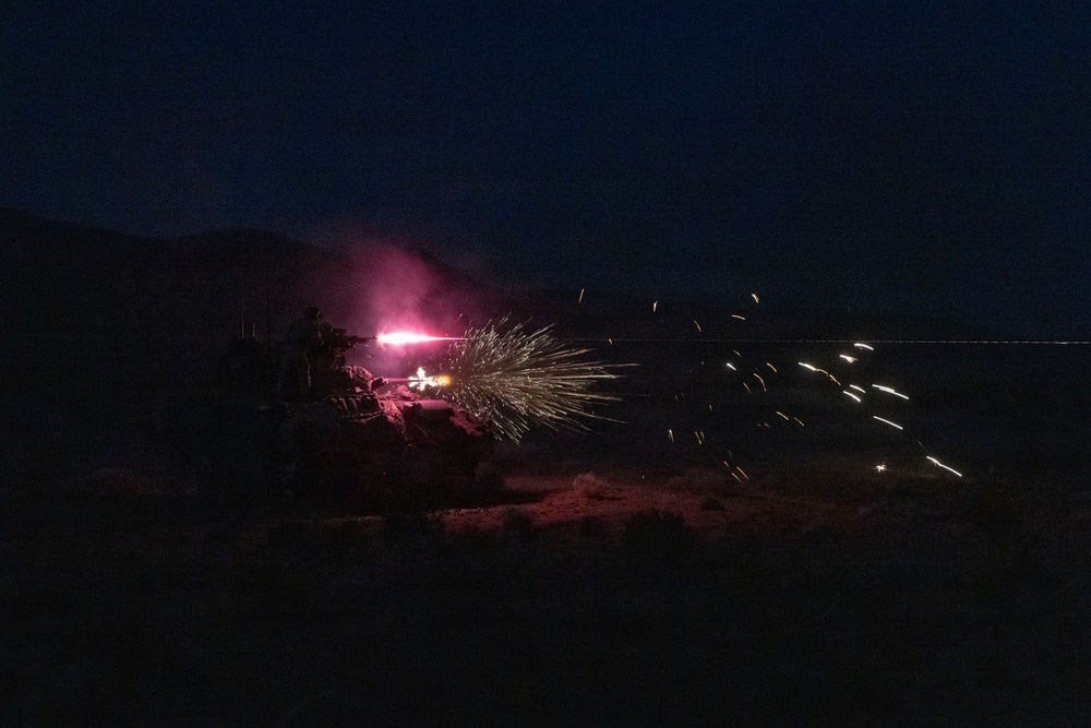 U.S. Marines with 3rd LAR conduct low-light live-fire exercise during NTC 26-05