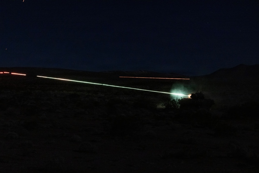 U.S. Marines with 3rd LAR conduct low-light live-fire exercise during NTC 26-05