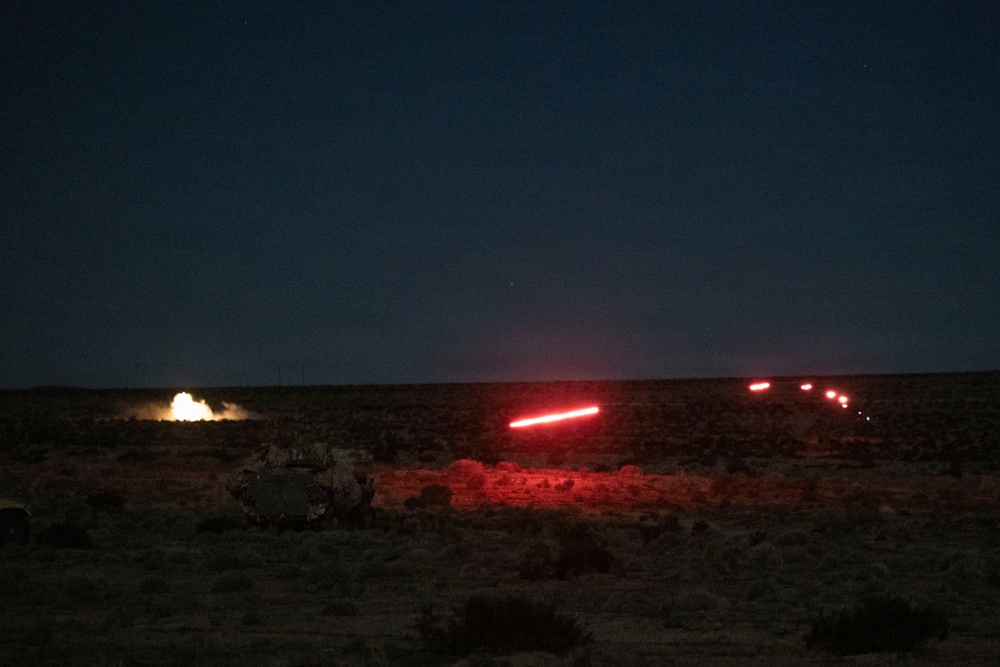 U.S. Marines with 3rd LAR conduct low-light live-fire exercise during NTC 26-05