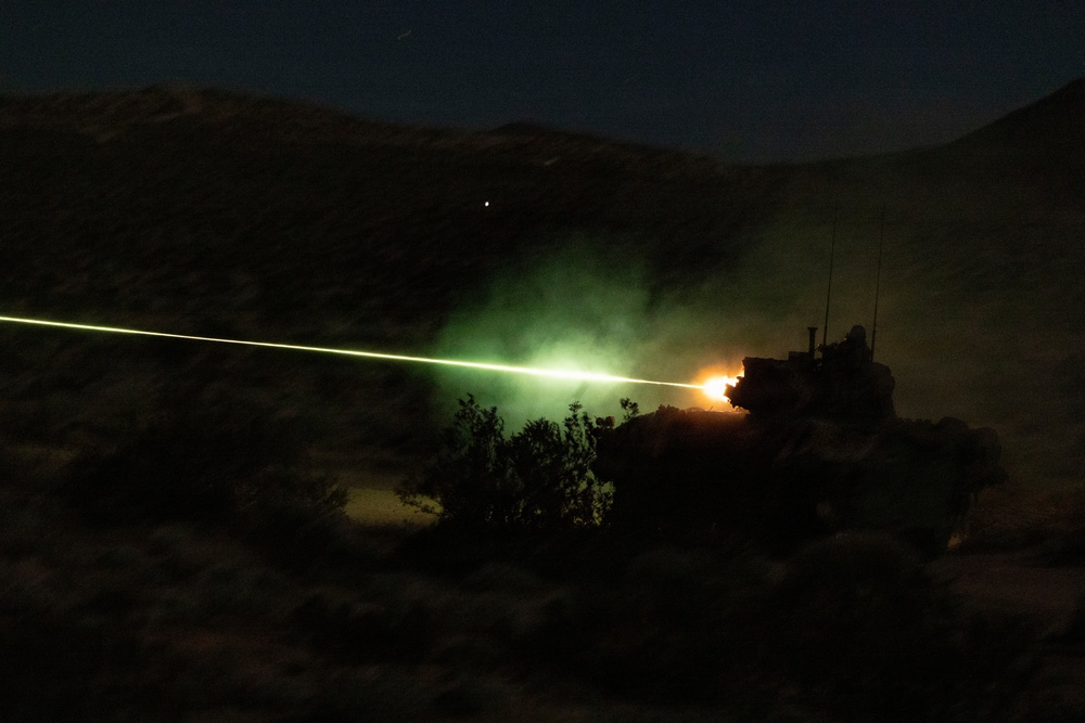 U.S. Marines with 3rd LAR conduct low-light live-fire exercise during NTC 26-05