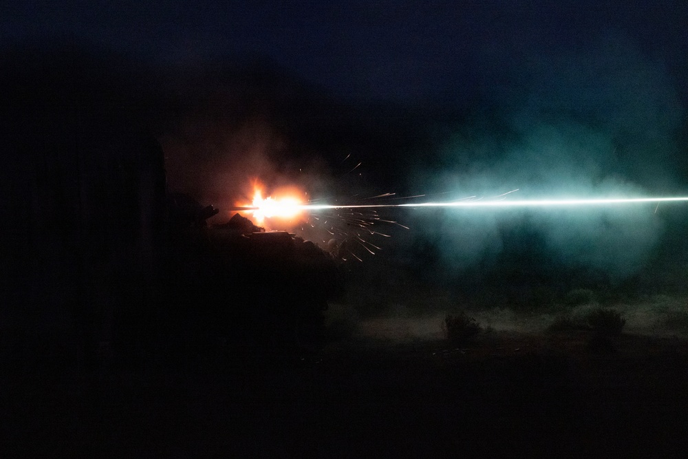 U.S. Marines with 3rd LAR conduct low-light live-fire exercise during NTC 26-05
