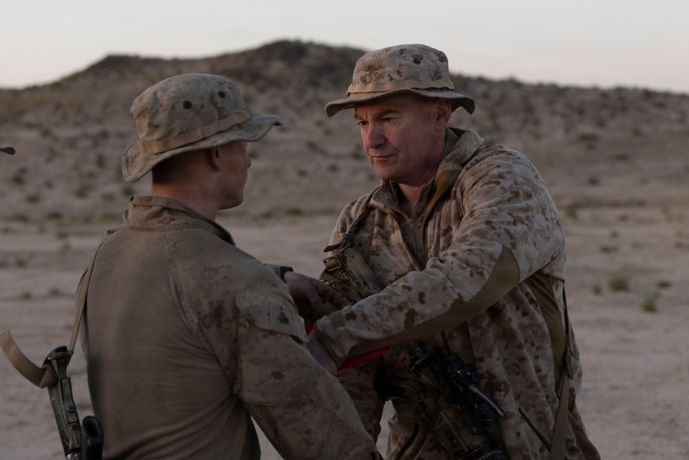 U.S. Marines with 3rd LAR meritoriously promote to corporal during NTC 26-05