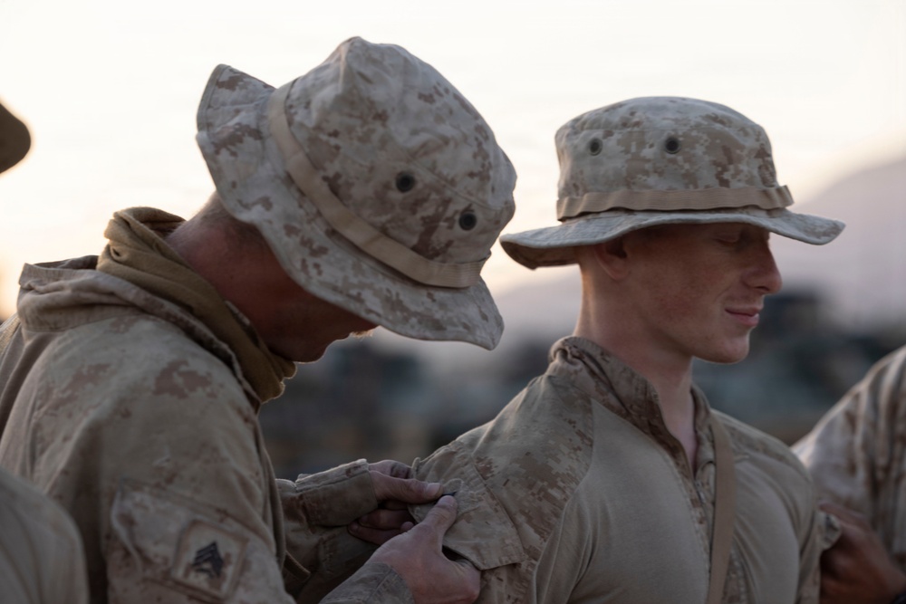 U.S. Marines with 3rd LAR meritoriously promote to corporal during NTC 26-05