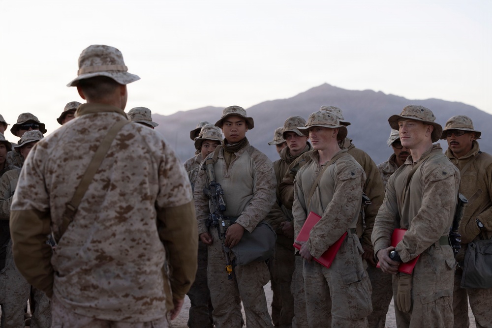 U.S. Marines with 3rd LAR meritoriously promote to corporal during NTC 26-05