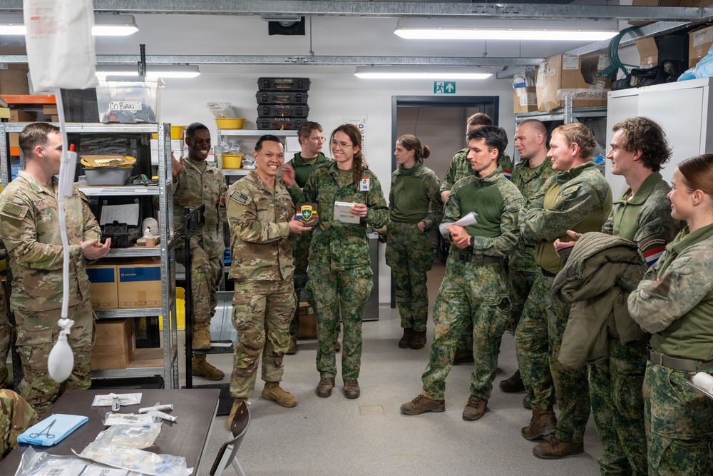 1-12 Cav medical platoon trains with Czech and Danish partners at Pabradė Training Area