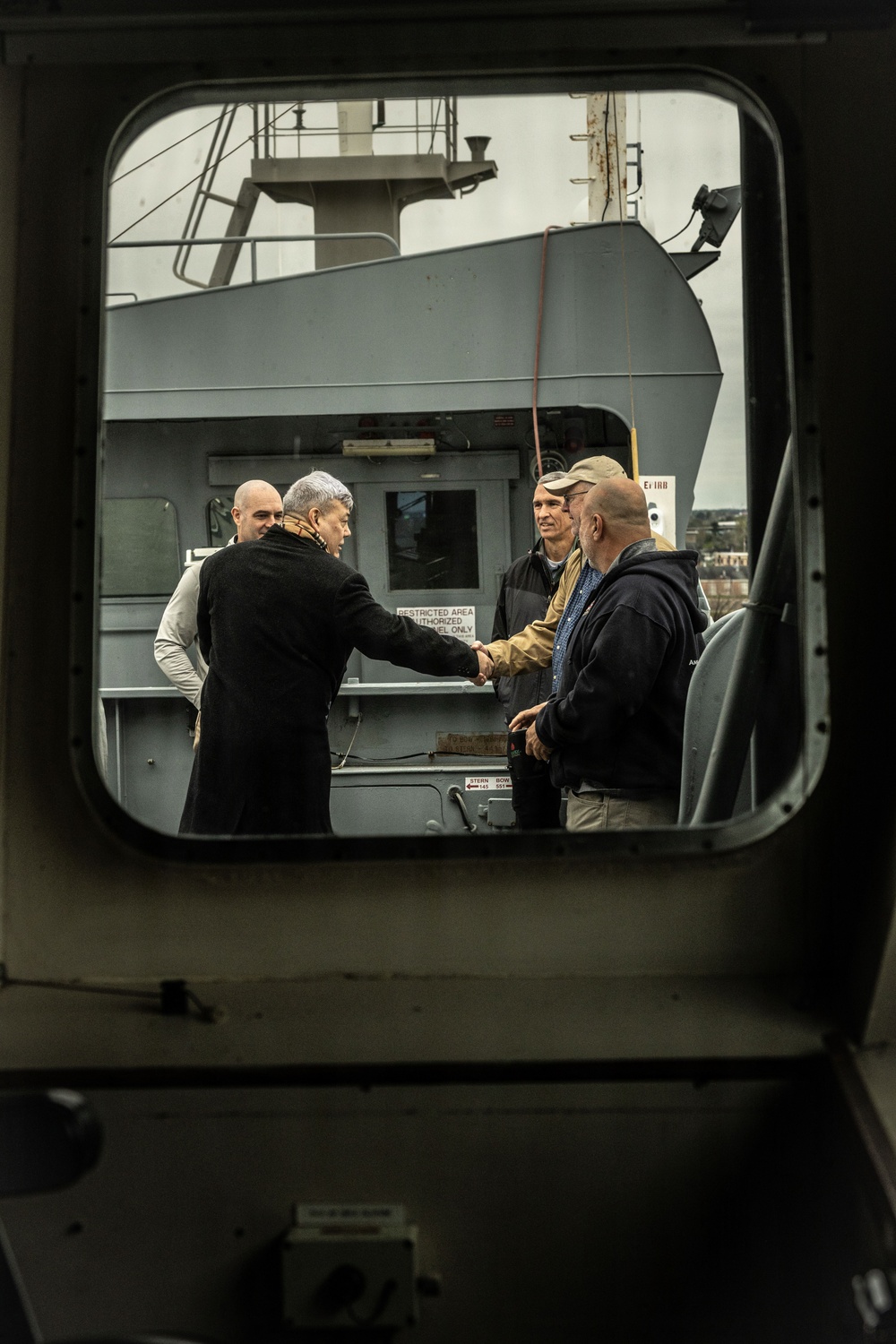 Brig. Gen. Joseph Katz Visits MV Cape Kennedy (T-AKR 5083)