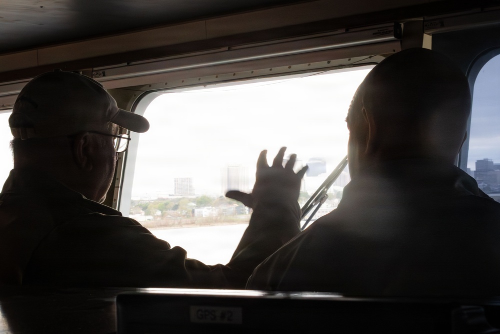 Brig. Gen. Joseph Katz Visits MV Cape Kennedy (T-AKR 5083