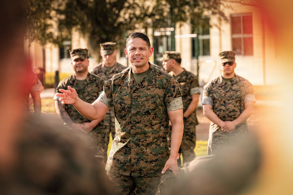 Sgt. Maj. of the Marine Corps Carlos Ruiz Visits Marine Corps Support Facility New Orleans