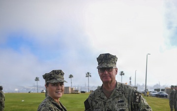 Equipment Operator 1st Class Alexia Gallardo receives NAM