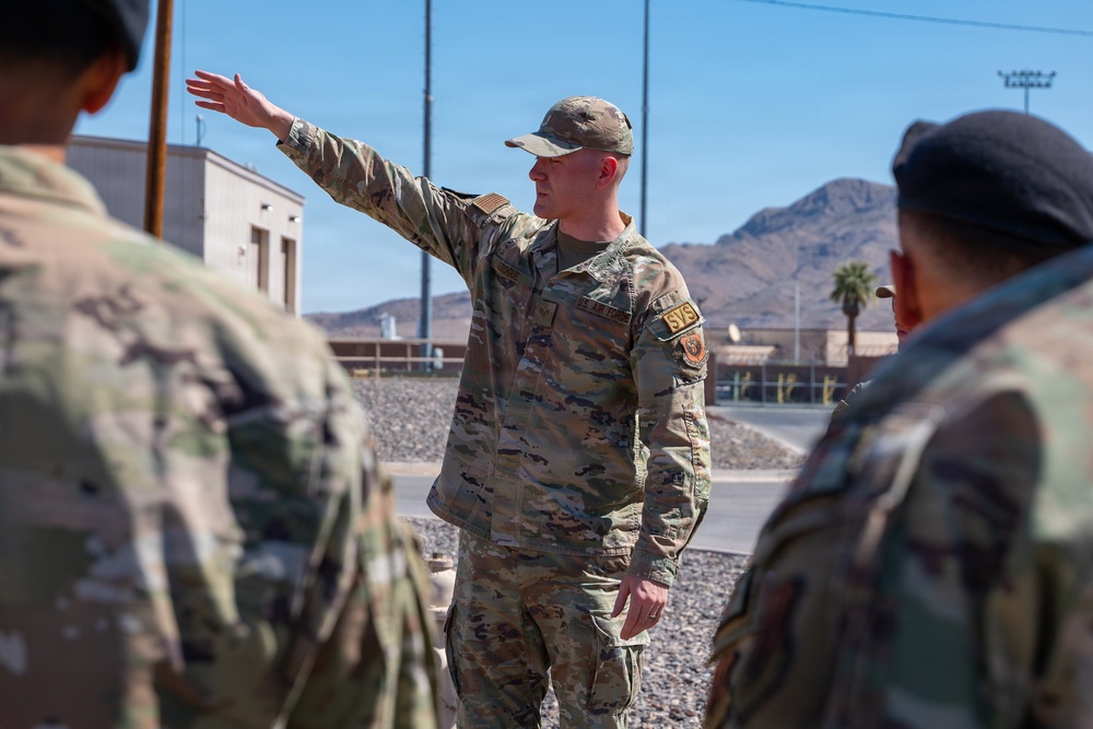 31st Combat Air Base Squadron conducts pre-deployment training at Nellis AFB