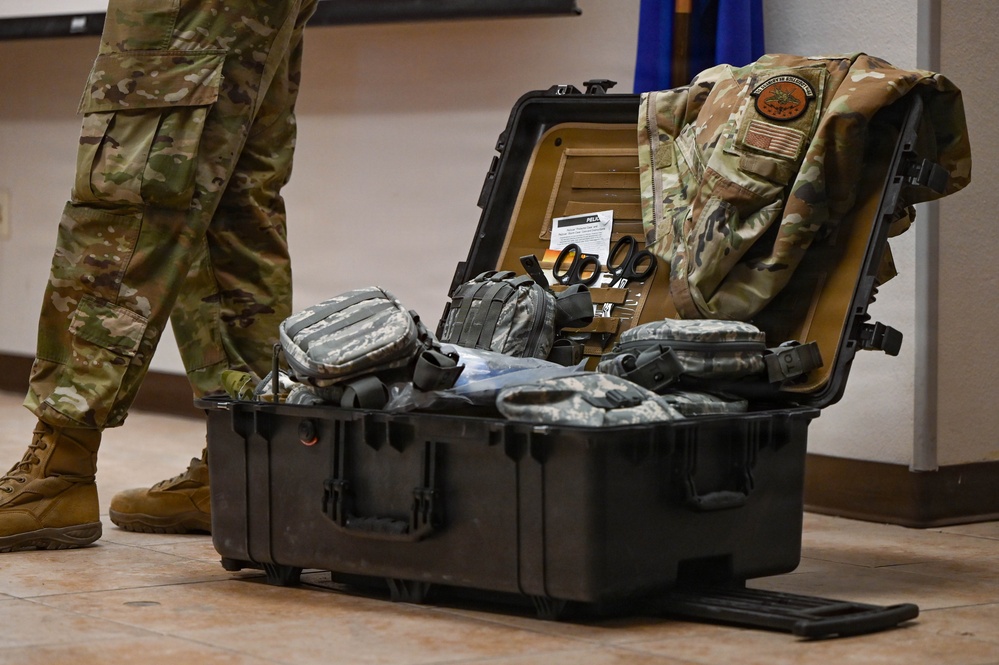 31st Combat Air Base Squadron conducts pre-deployment training at Nellis AFB