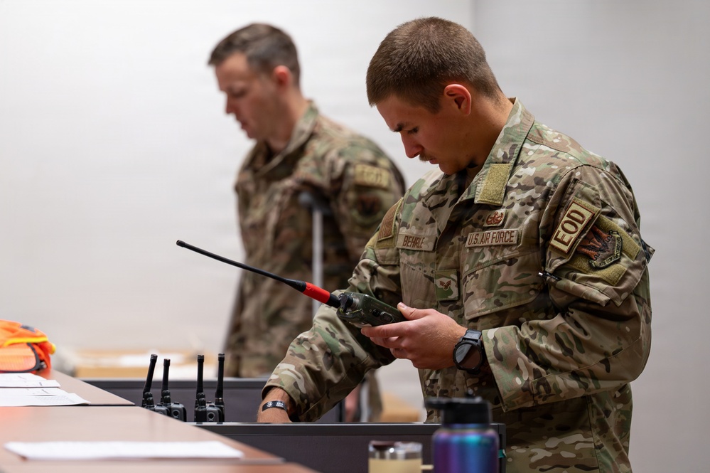 31st Combat Air Base Squadron conducts pre-deployment training at Nellis AFB
